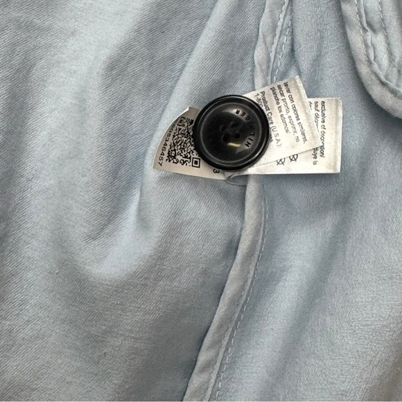 Tommy Hilfiger MidLength Blue Utility Jacket with Hood Small Petite ‘Tye-Dye’ - Picture 7 of 11